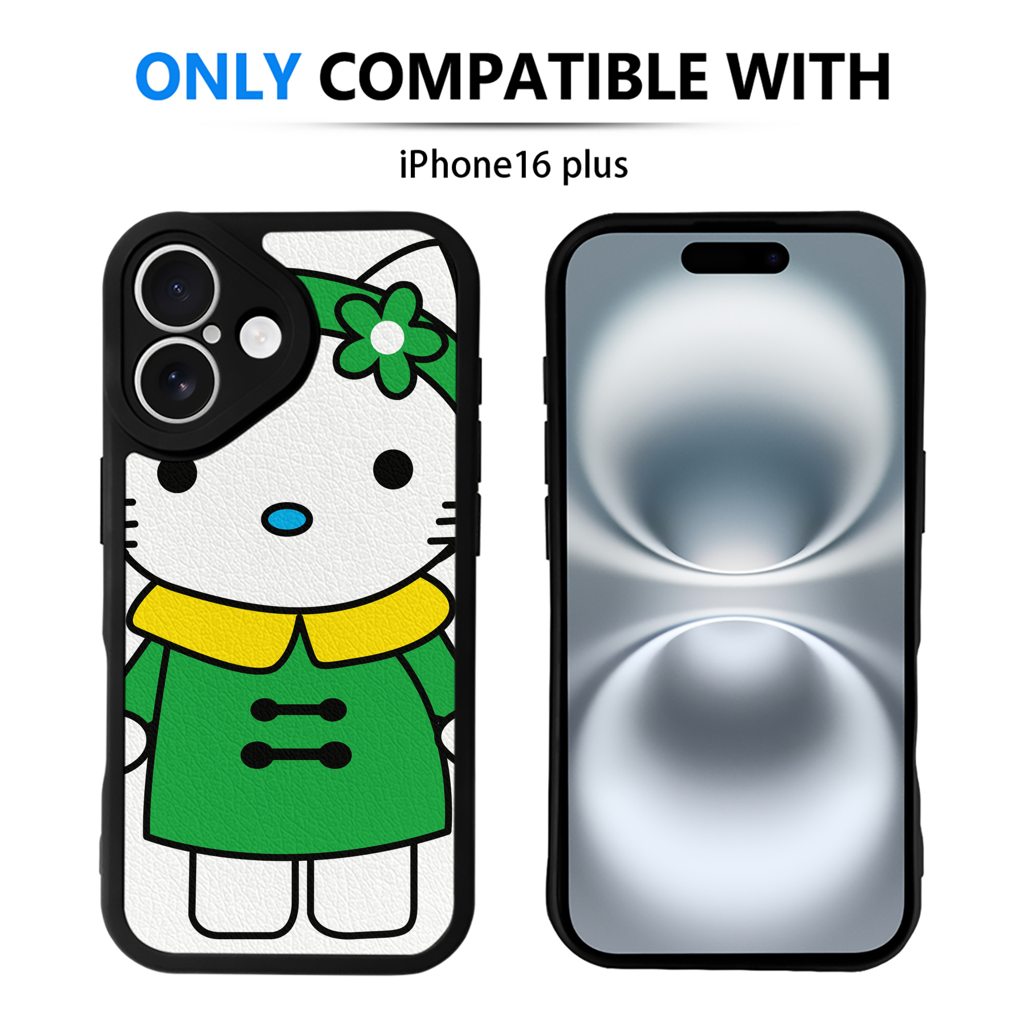 （画像用） Hello Kitty ハローキティ 【iPhone 16シリーズ対応】シリコンスマホケース（レザー調） 材質：シリコン